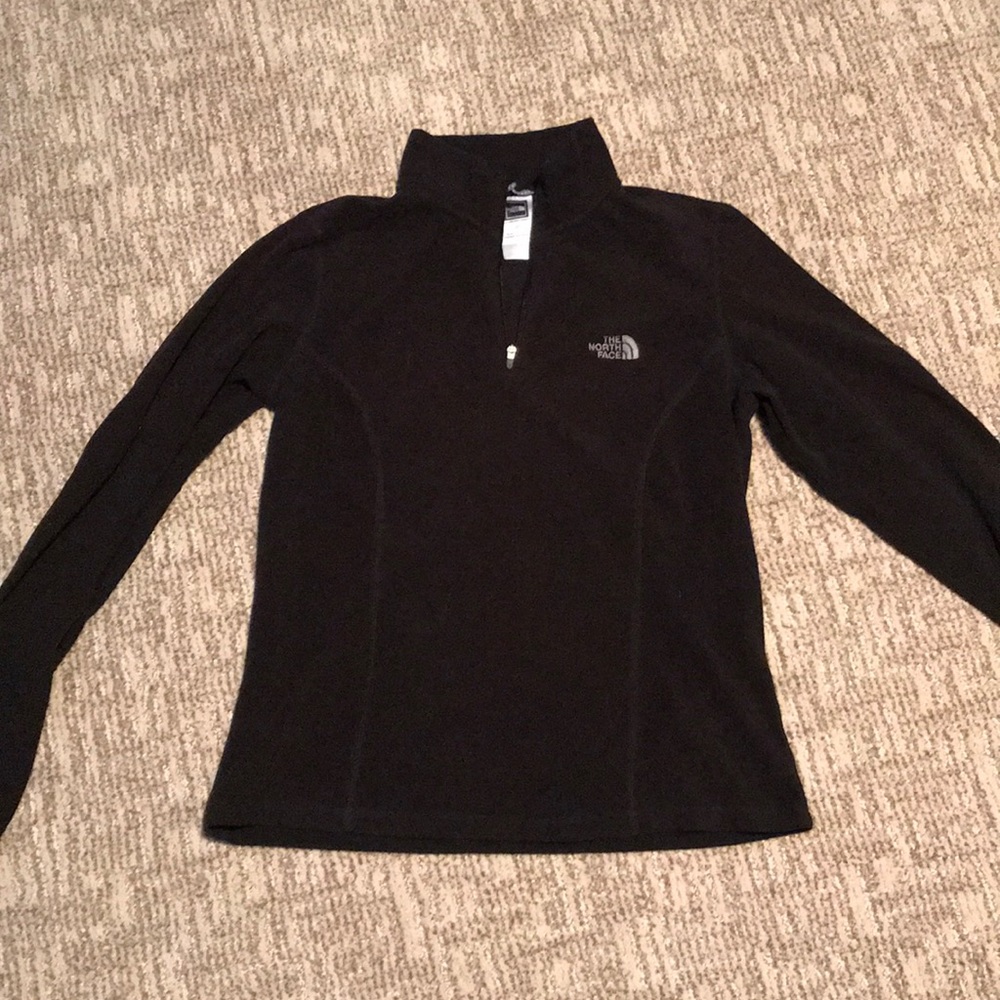 The North Face black 1/4” zip fleece
